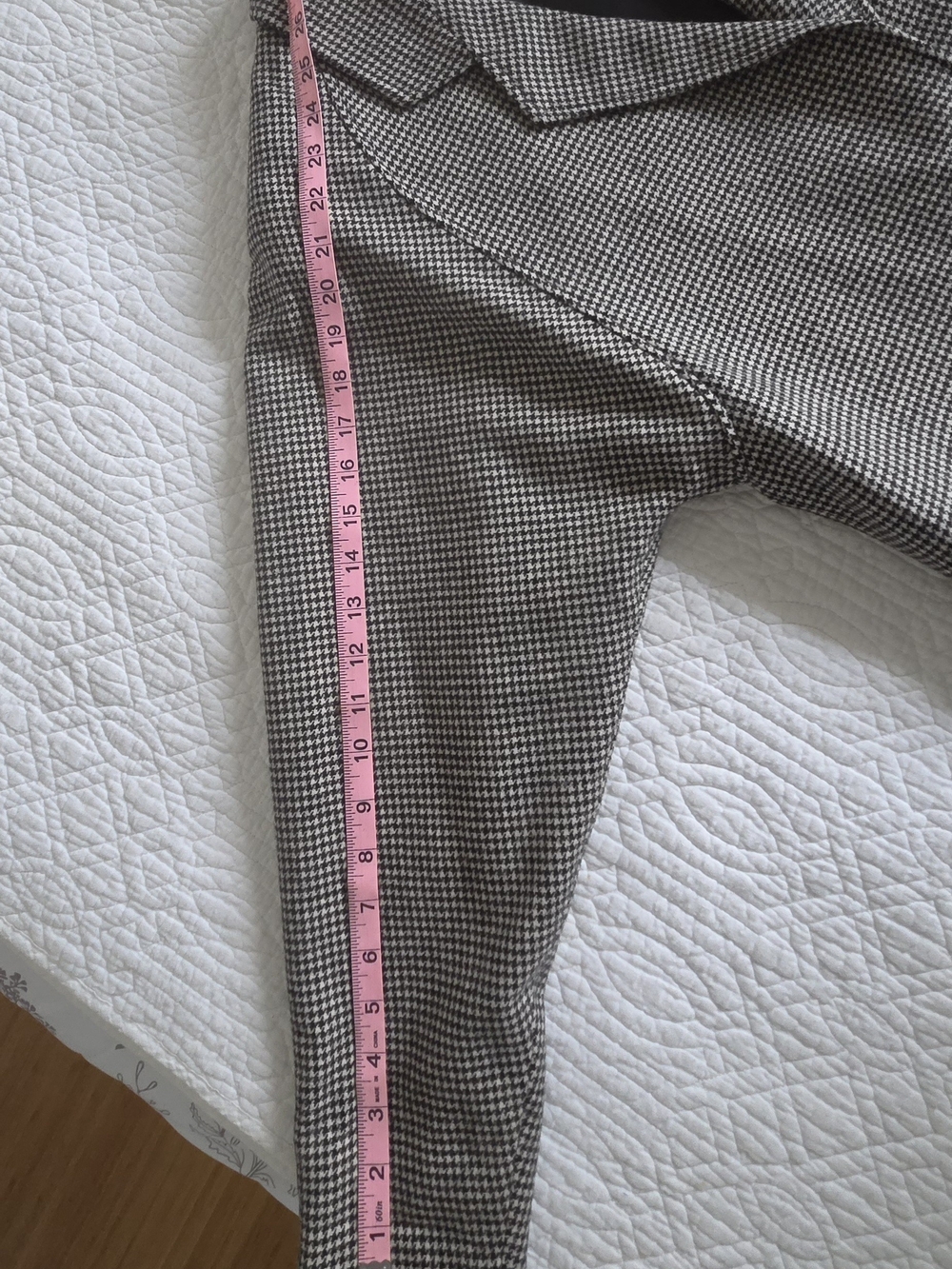 Vintage Wool Houndstooth Blazer Jacket - Black and White - Picture 15 of 16